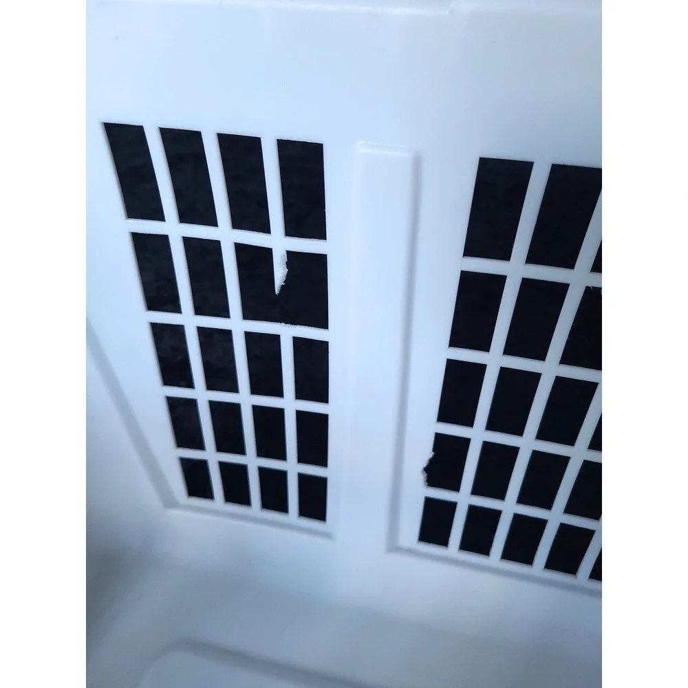 Vintage Rubbermaid White Plastic Laundry Basket Rectangular Ventilated‎ 2965